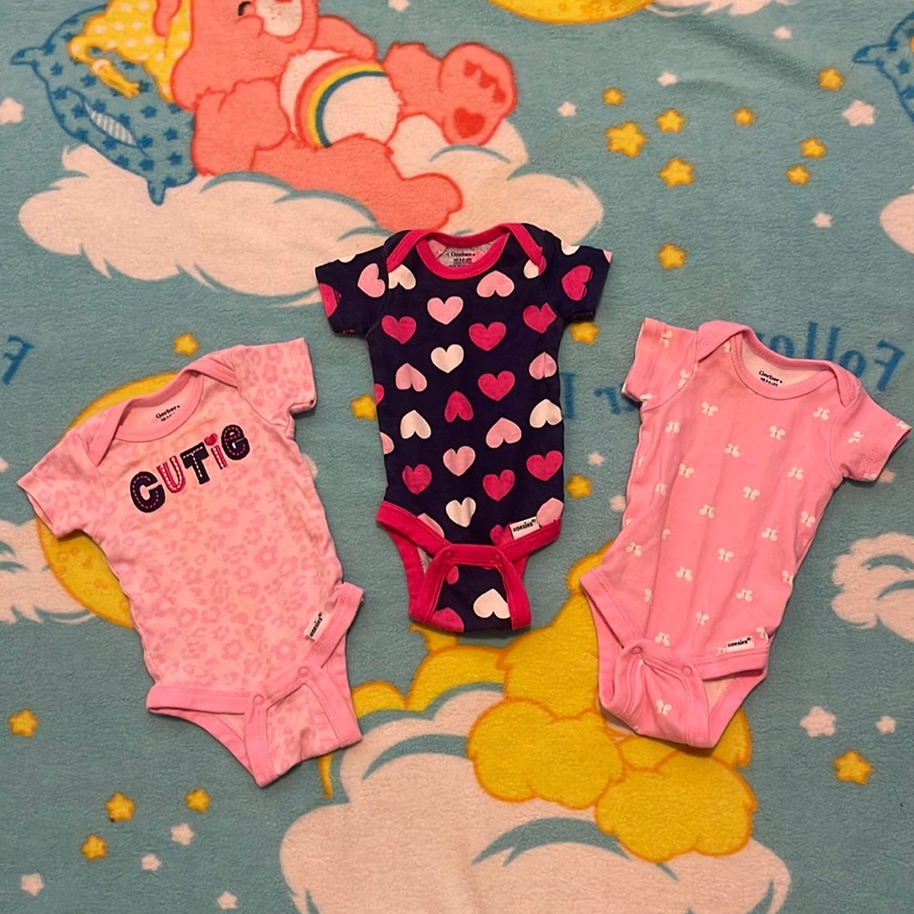 Bundle Of 3 Short Sleeve Onesie
